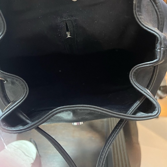 Vintage Esprit Black Backpack 90s faux leather purse Y2K boho​​ - Picture 9 of 10